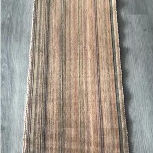 Striped Tan and Brown table runner